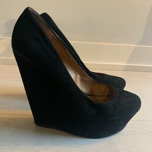 ALDO Black Suede Wedges